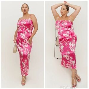Reformation Pink Floral Maxi Dress